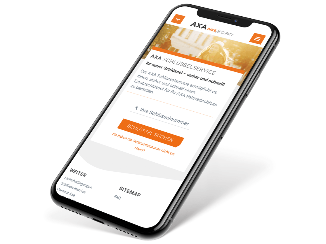 iPhone AXA Bike Security Key-service