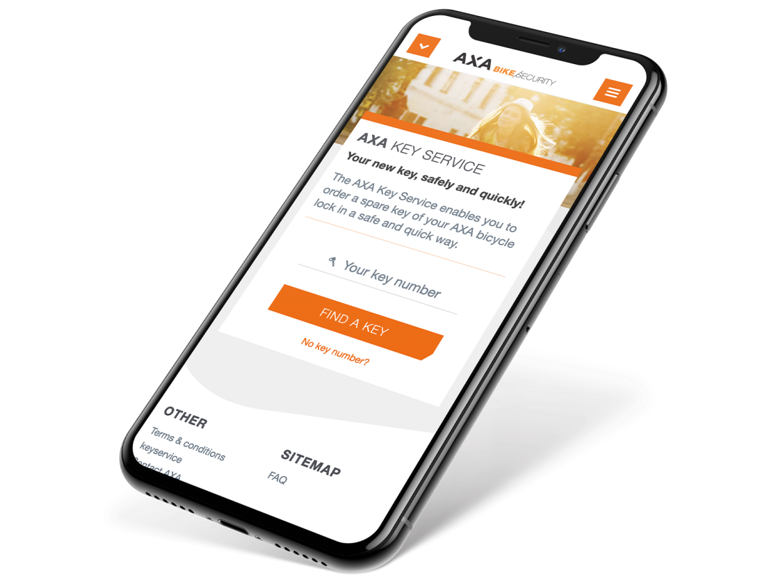 iPhone AXA Bike Security Key-service