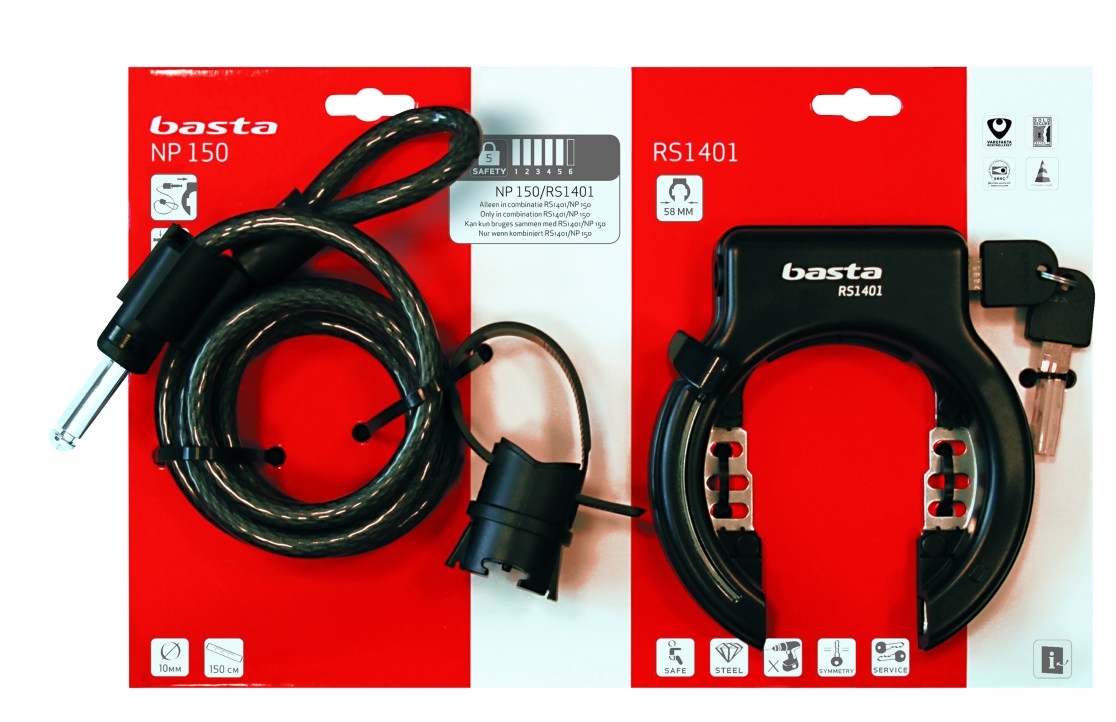 Basta bicycle ringlock with plug-in lock as a set