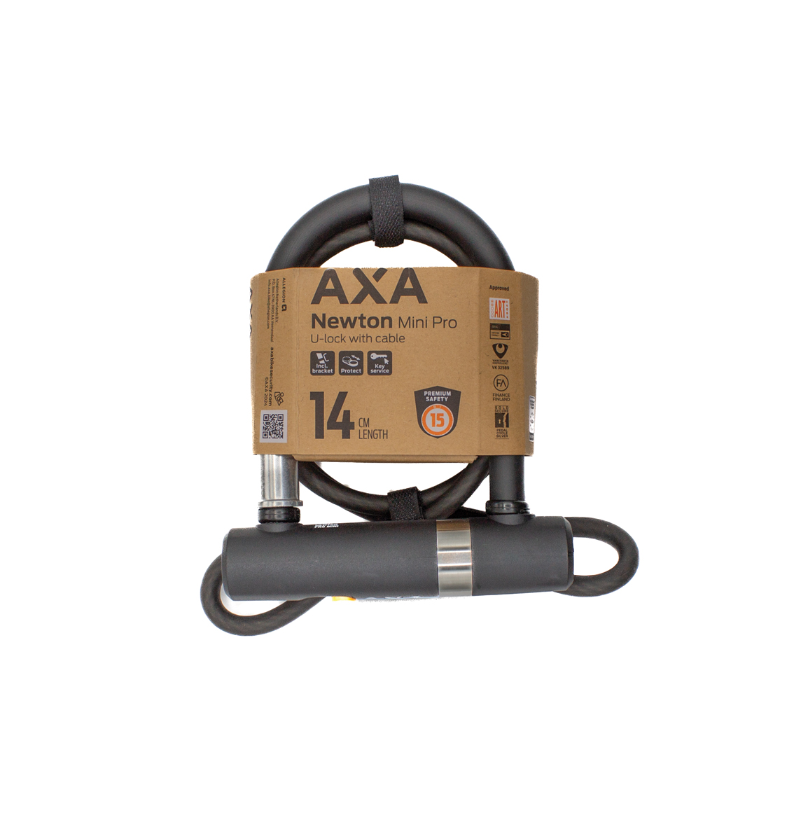 AT-mini PersonalⅡ AXA Newton Mini Pro + Cable 10-100 | AXA Bike Security 🇬🇧