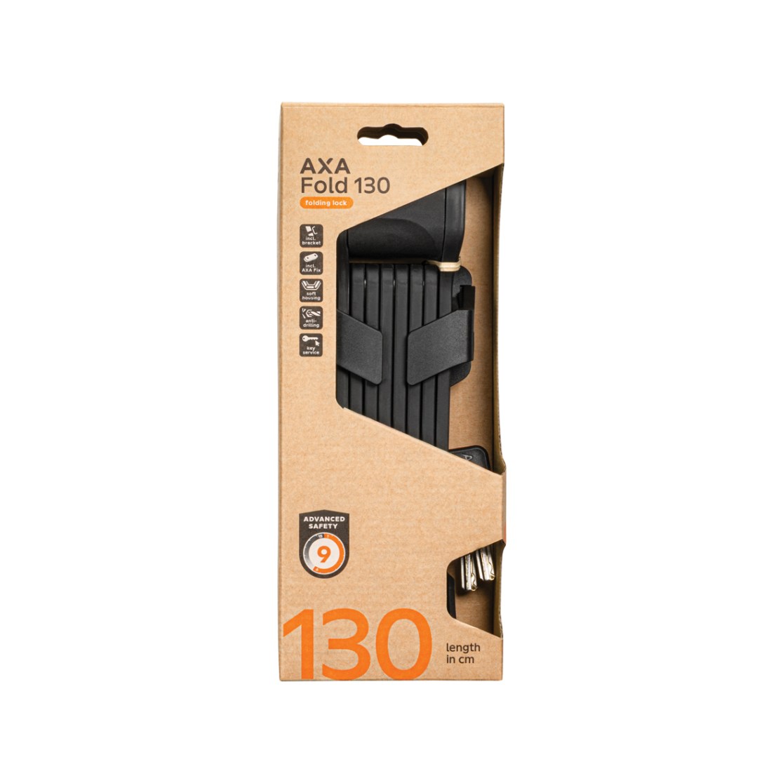 AXA Bike Fold 130 in recyclable packaging